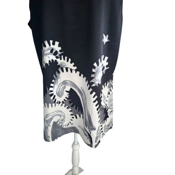 VERY VOLLBRACH Black Gray Tank Dress Size Large - Picture 6 of 7